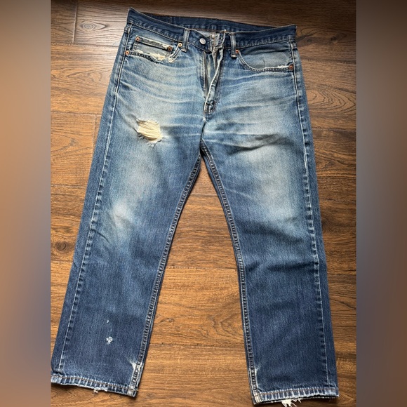 Levi's Men's 505 Blue Jeans - Picture 3 of 7